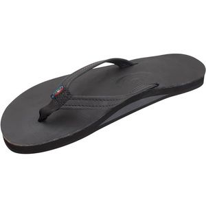Rainbow Sandals Narrow Strap in Black